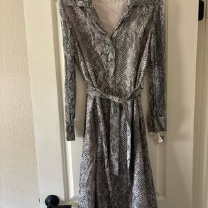 Vintage 1970s Suzy Perette Python Print Dress NWT!